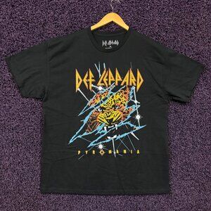 Def Leppard Pyromania Album Art Heavy Metal Band T-Shirt XL